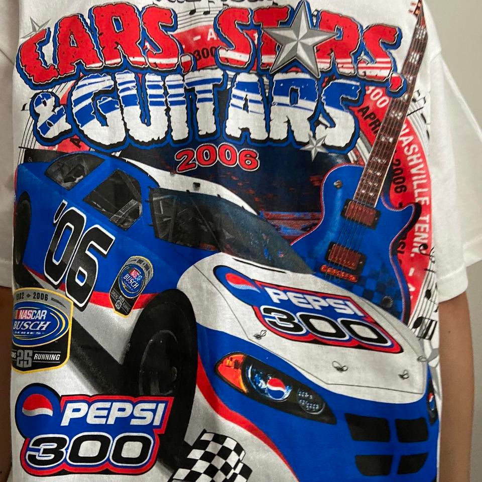 Thumbnail: Vintage Pepsi Stars 2006 Nascar Graphics White Tee Shirt