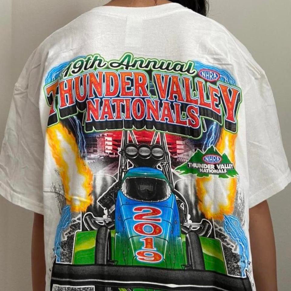 Thunder Valley Nationals Nascar Graphics White Tee Shirt