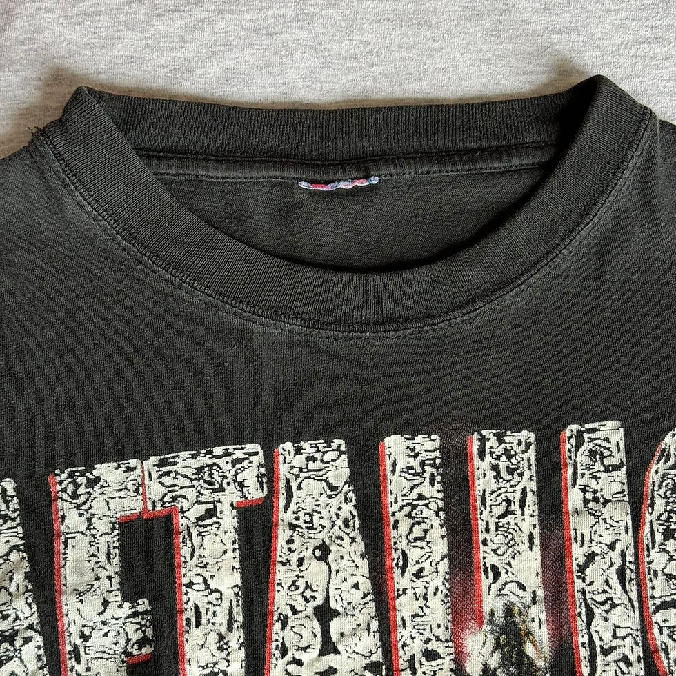 Thumbnail: Vintage 2000s Metallica Band AOP Graphics Black Tee Shirt Y2K