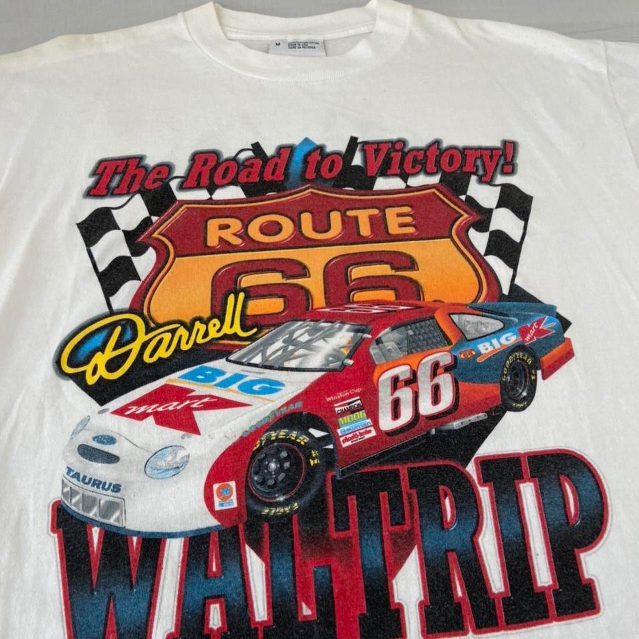 Vintage Darrell Waltrip 2000s Nascar Graphics White Tee Shirt