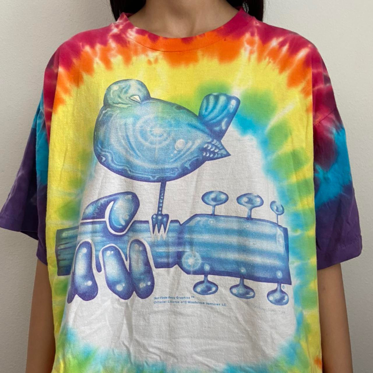 Vintage Woodstock 1994 Graphics Tie Dyed Tee Shirt