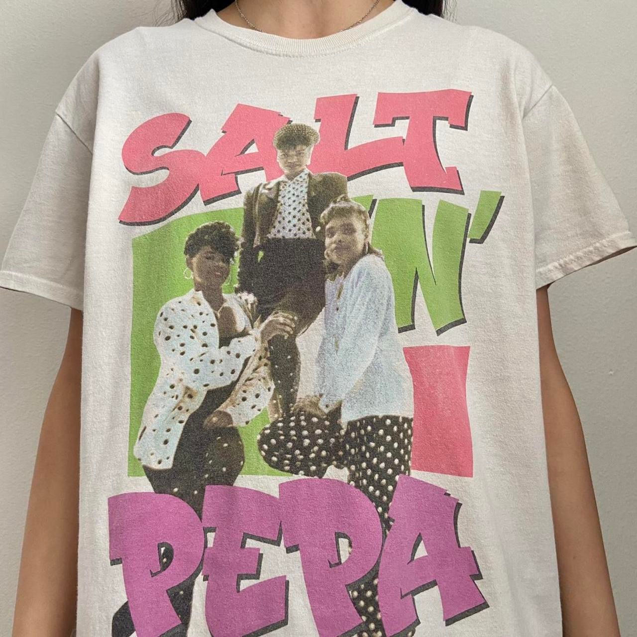 Salt-N-Pepa Rap Tee Graphics White Shirt