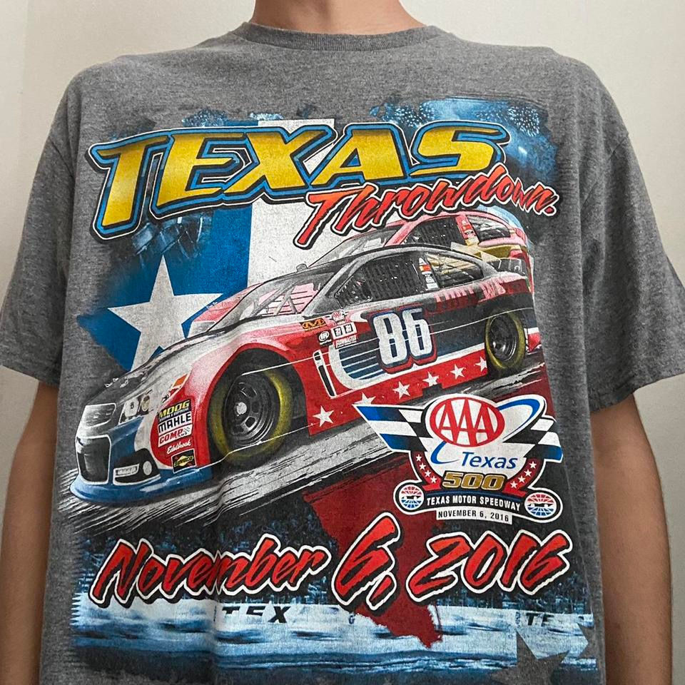 Vintage Texas Motor Speedway Graphics Grey Tee Shirt