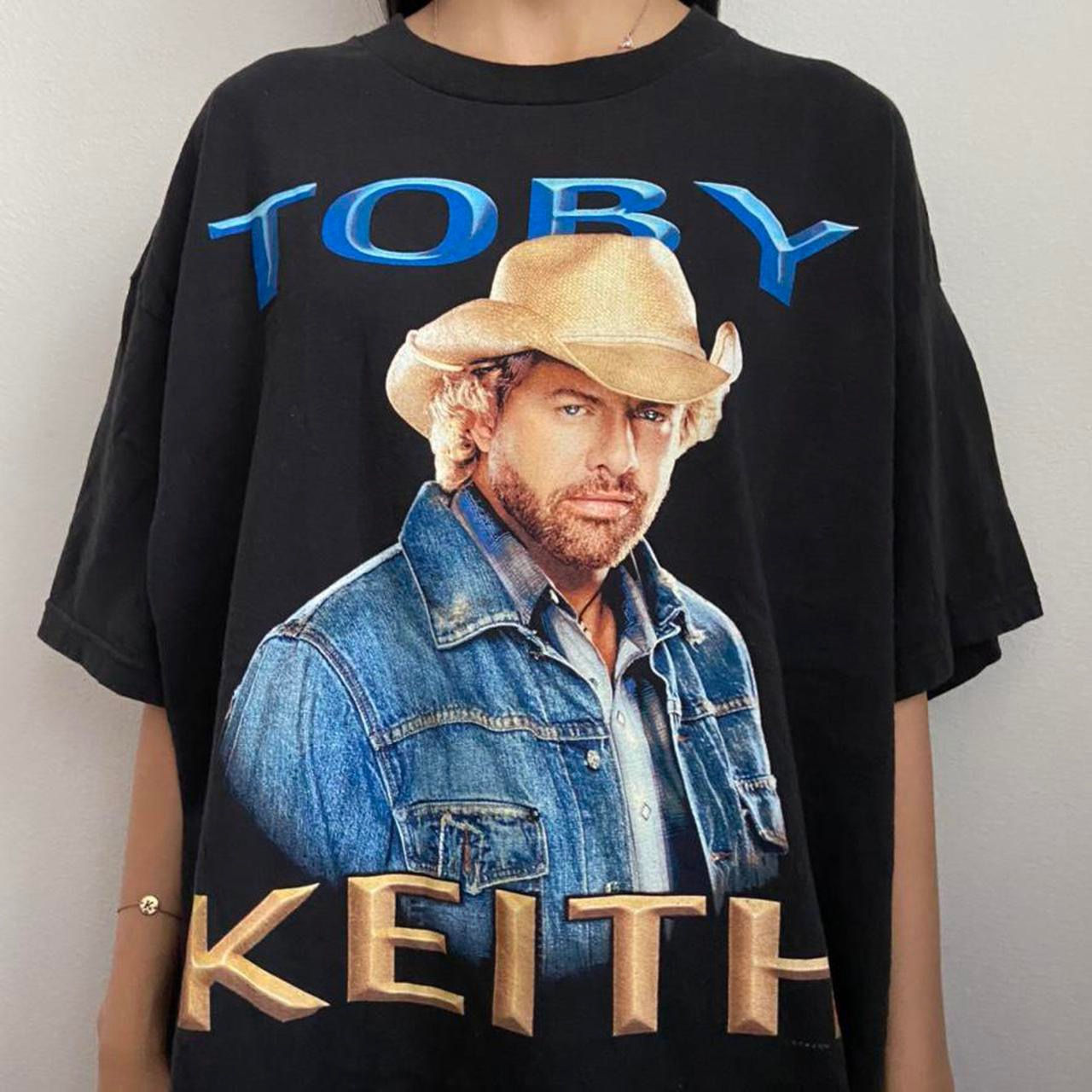 Vintage Toby Keith Band Graphics Black Tee Shirt