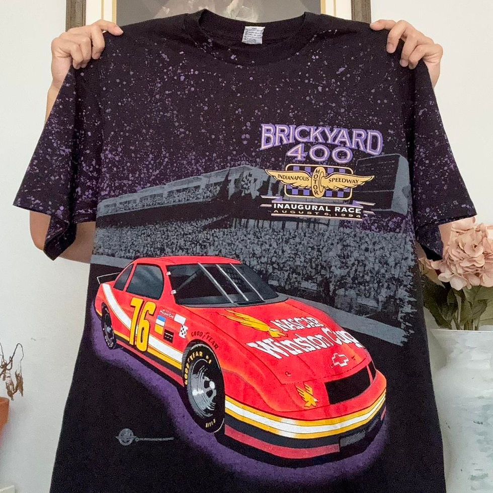 Thumbnail: Vintage 1994 Brickyard Indianapolis Speedway Nascar AOP Graphics Black Tee Shirt