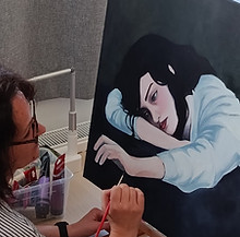 femmes et emotions, etoile fredaigues peint dans son atelier à wavre