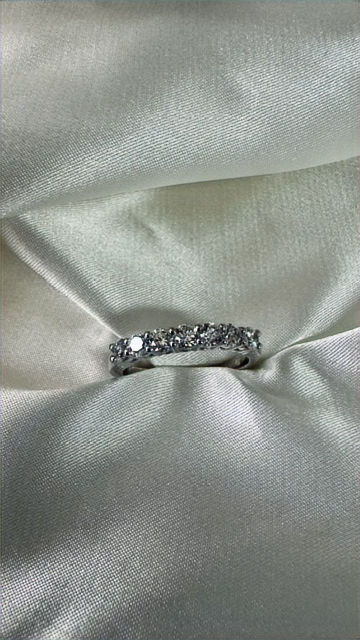 Thumbnail: Diamond Half Eternity Ring 18K