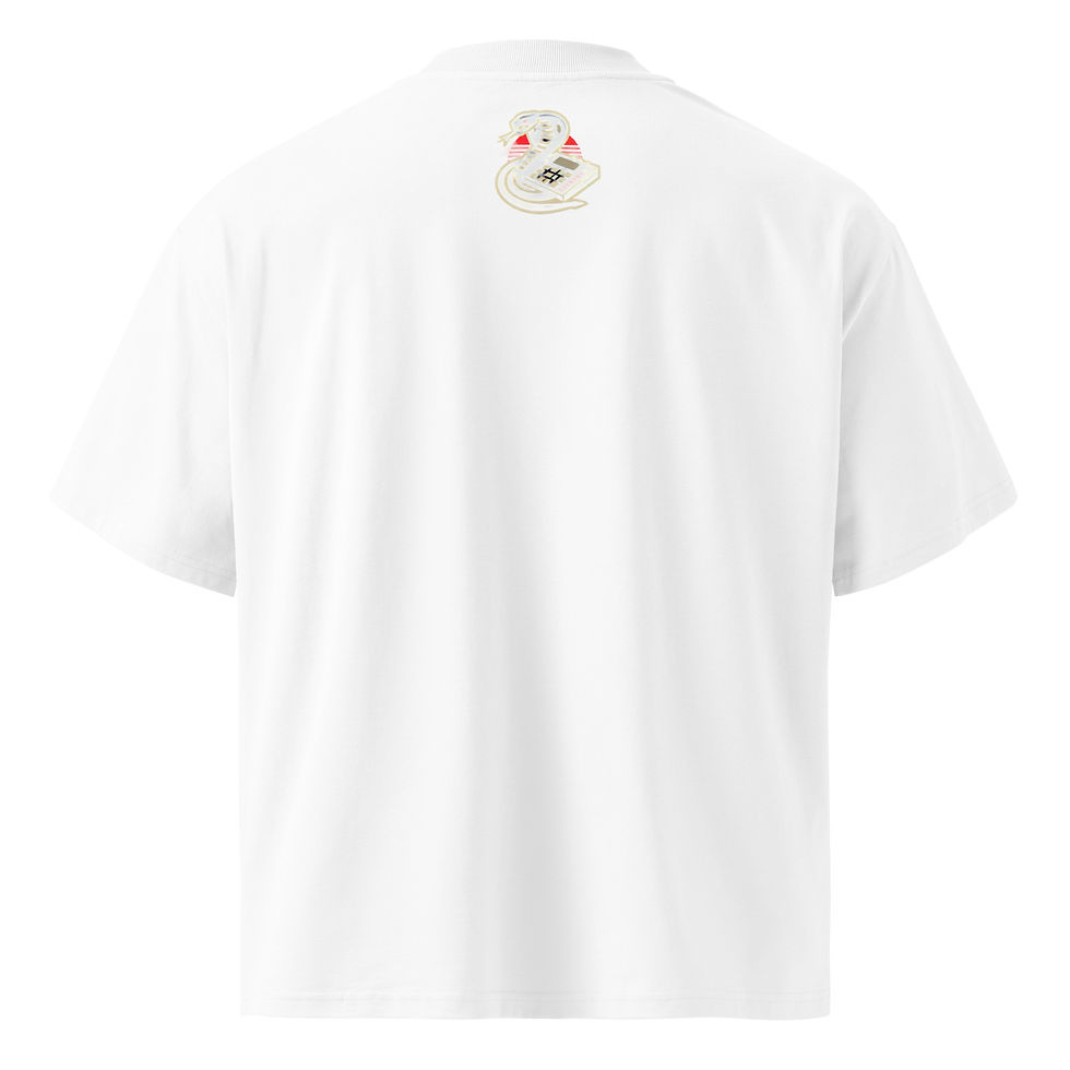 Miniatura: Prof Gen X Unisex organic oversized high neck t-shirt
