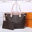 Thumbnail: Brown Flower Tote Pink Lining
