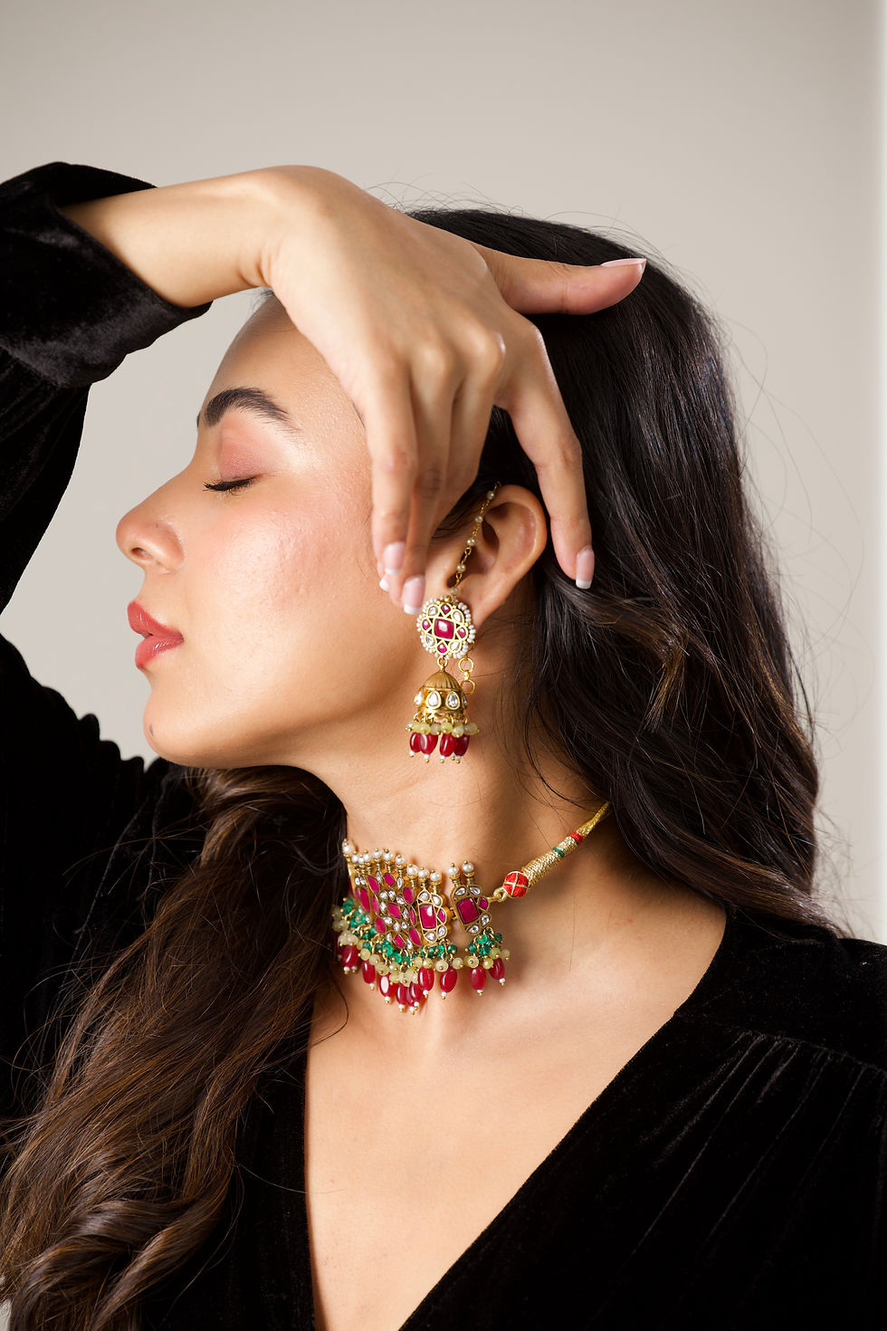 Thumbnail: Vera Set from SONM’s Kairos Collection — elegant gold-plated jewellery with detailed Kundan work, designed for special events and cultural celebrations. Shop handcrafted luxury at SONM