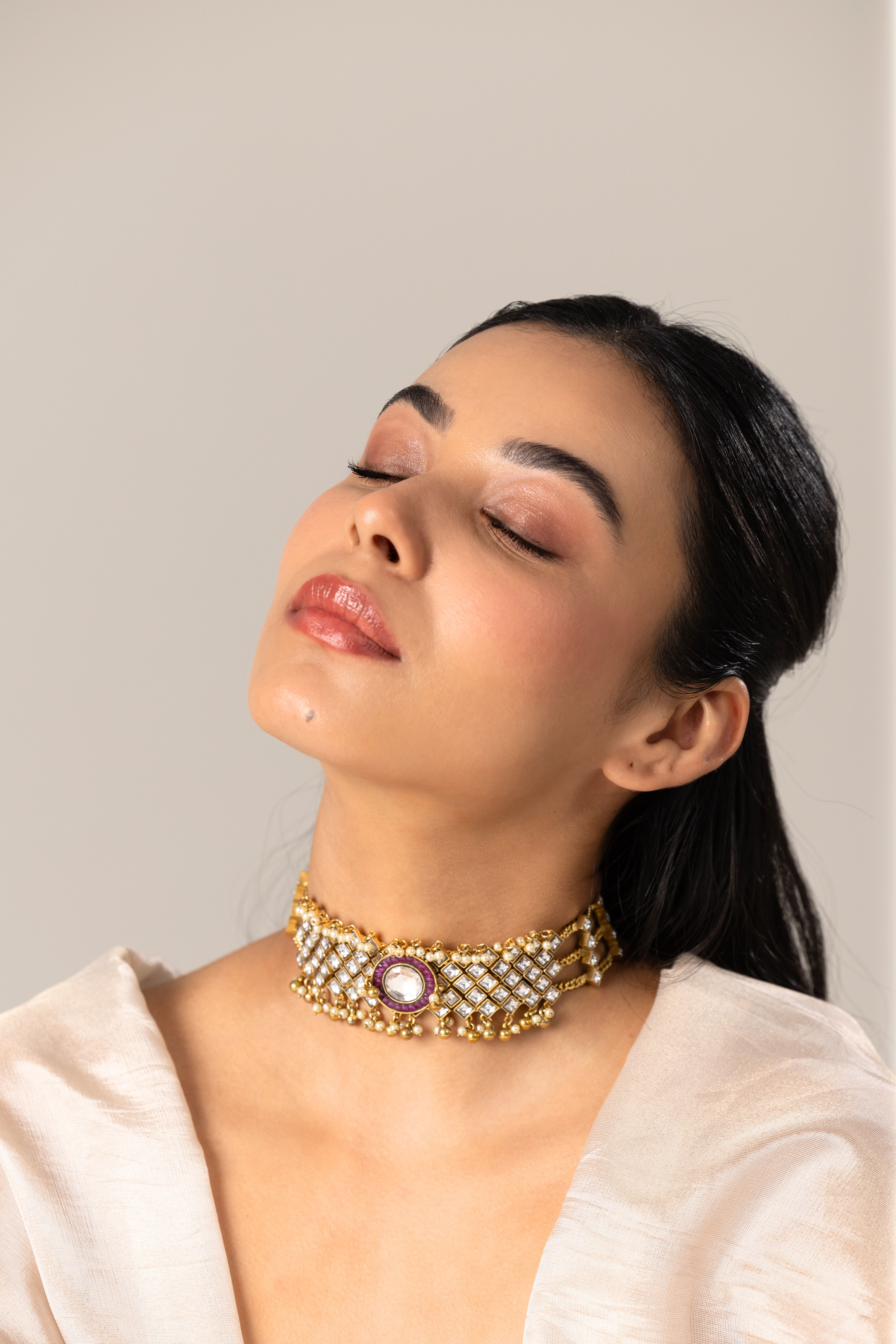 Saadhya Necklace by SONM from the Maya Collection — beautifully crafted gold-plated necklace designed to elevate your look for weddings and celebrations. Discover exquisite handcrafted pieces at SONM