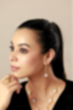 Oralia Earrings from SONM’s Inara Collection — gold-plated earrings with intricate detailing and timeless design. Perfect for special occasions. Shop luxury handcrafted jewellery at SONM