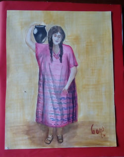 Dama de ocotepec 22X17 (Acuarela)