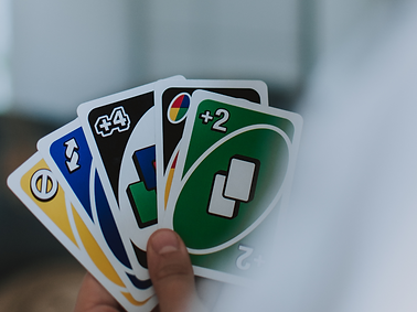 This image is of someone's UNO cards.