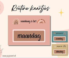 Routine kaarten dagen van de week