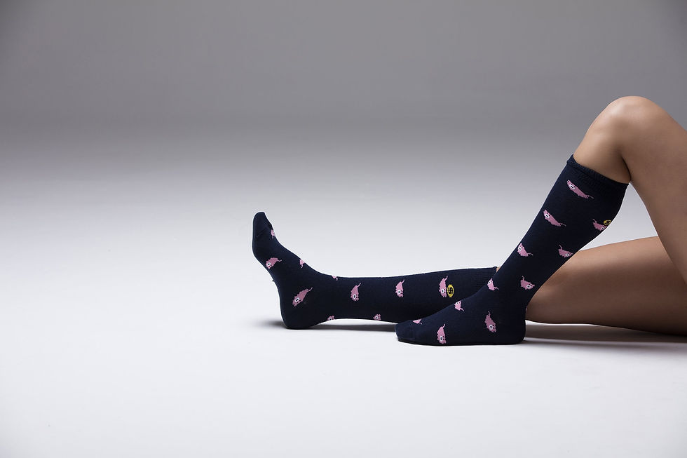 Thumbnail: Women's Cute Animals Knee High Socks Set