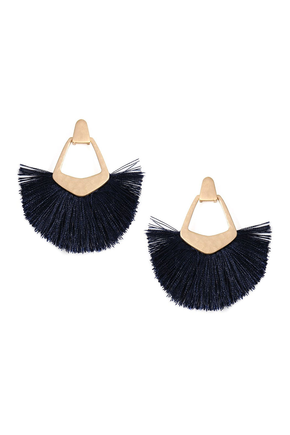 Thumbnail: Fan Tassel Post Dangle Earrings