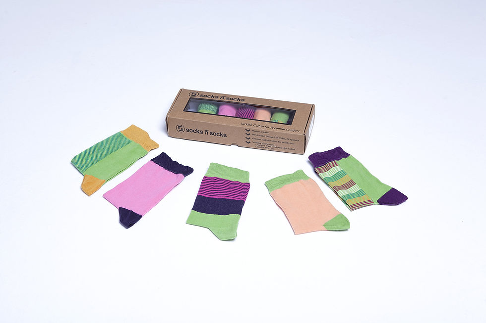 Thumbnail: Women's Solid Mix Set Socks Set