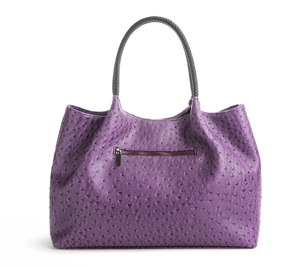 Thumbnail: Naomi - Purple Vegan Leather Tote Bag