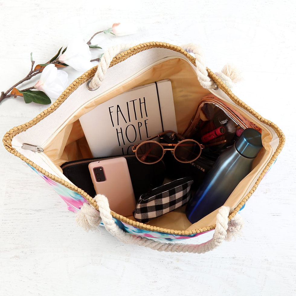Thumbnail: Hdg3218bk - Black Tie Dye Tote Bag
