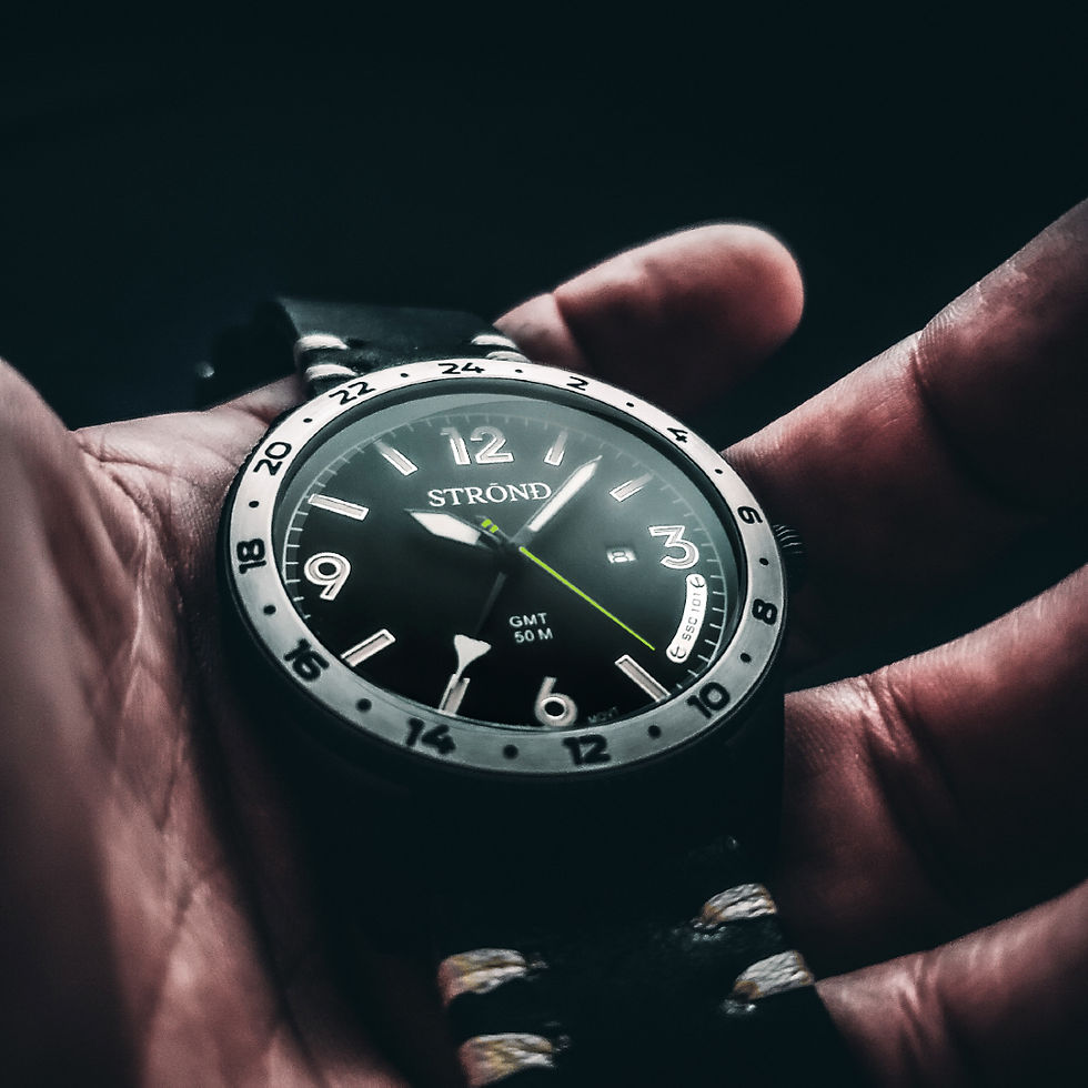 Thumbnail: SSC-101 24h GMT, All Black with Steel Bezel