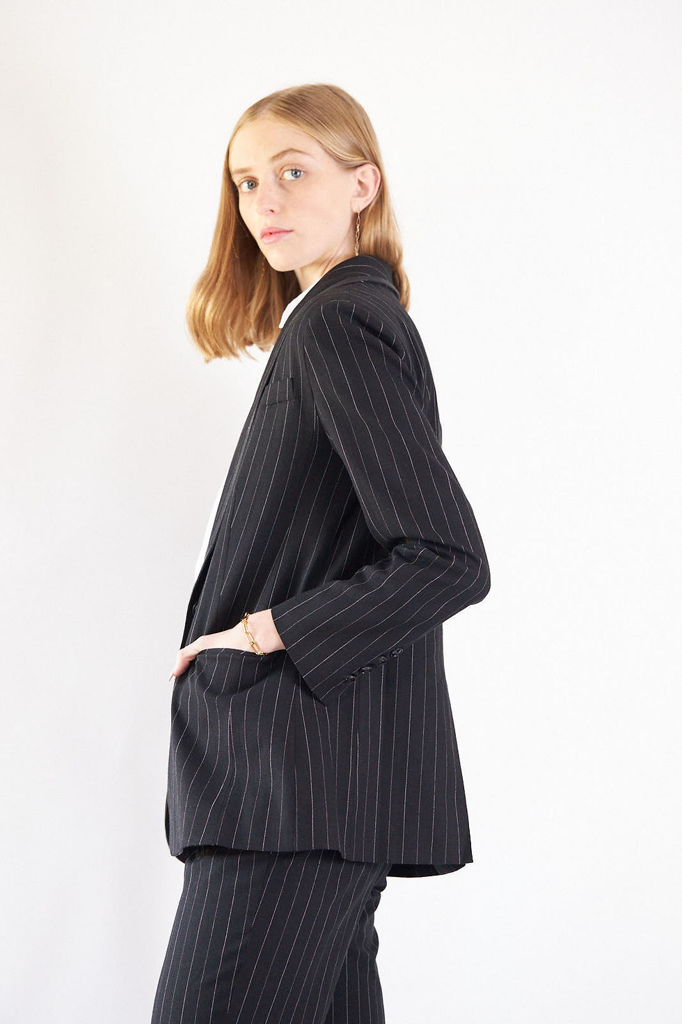 Thumbnail: Power Woman- Black/White Stripes Jacket