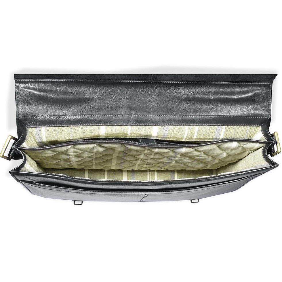 Thumbnail: Charles Double Gusset 17" Leather Laptop Briefcase