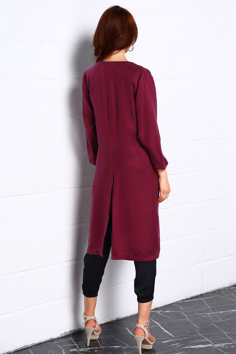 Thumbnail: Night Dance Long Coat in Red