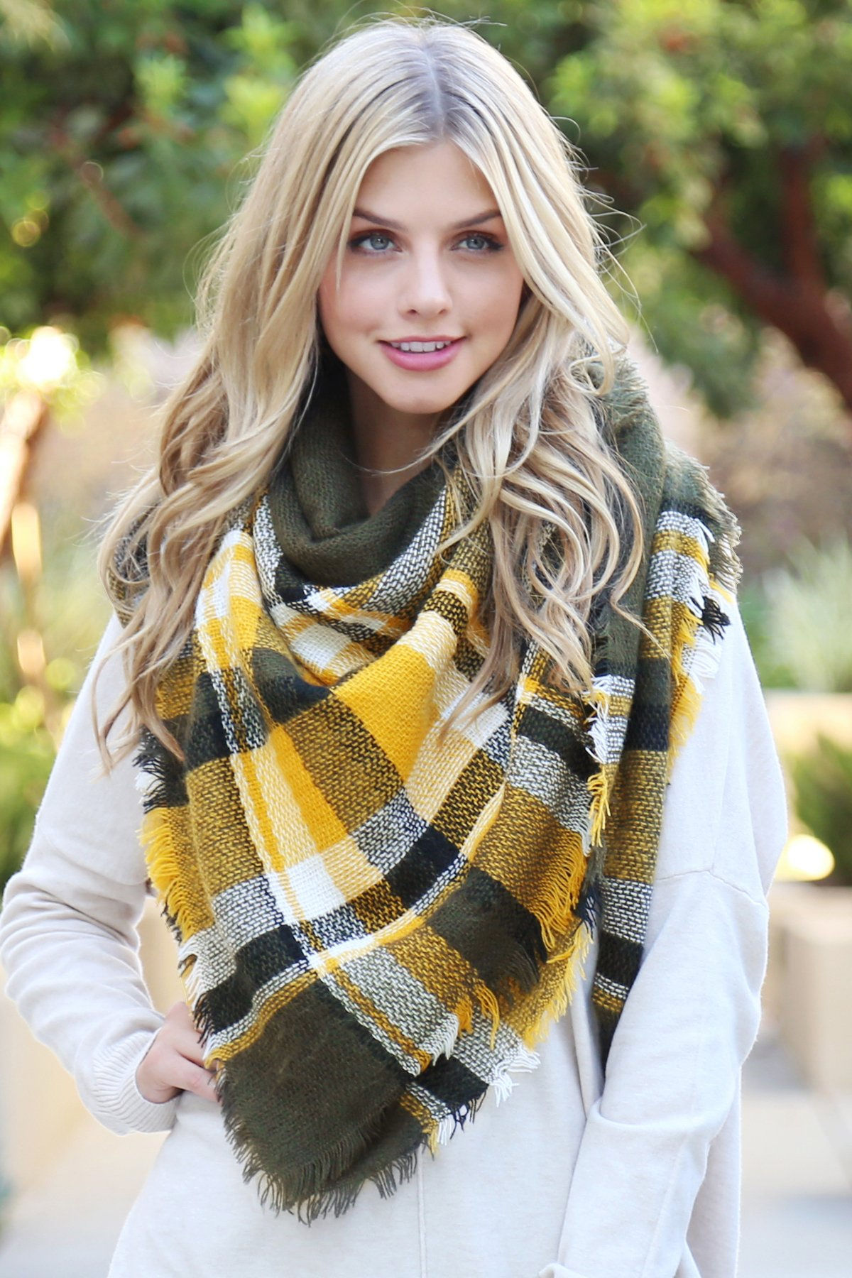 HDF2177 - Blanket Fringed Scarf - Style 5
