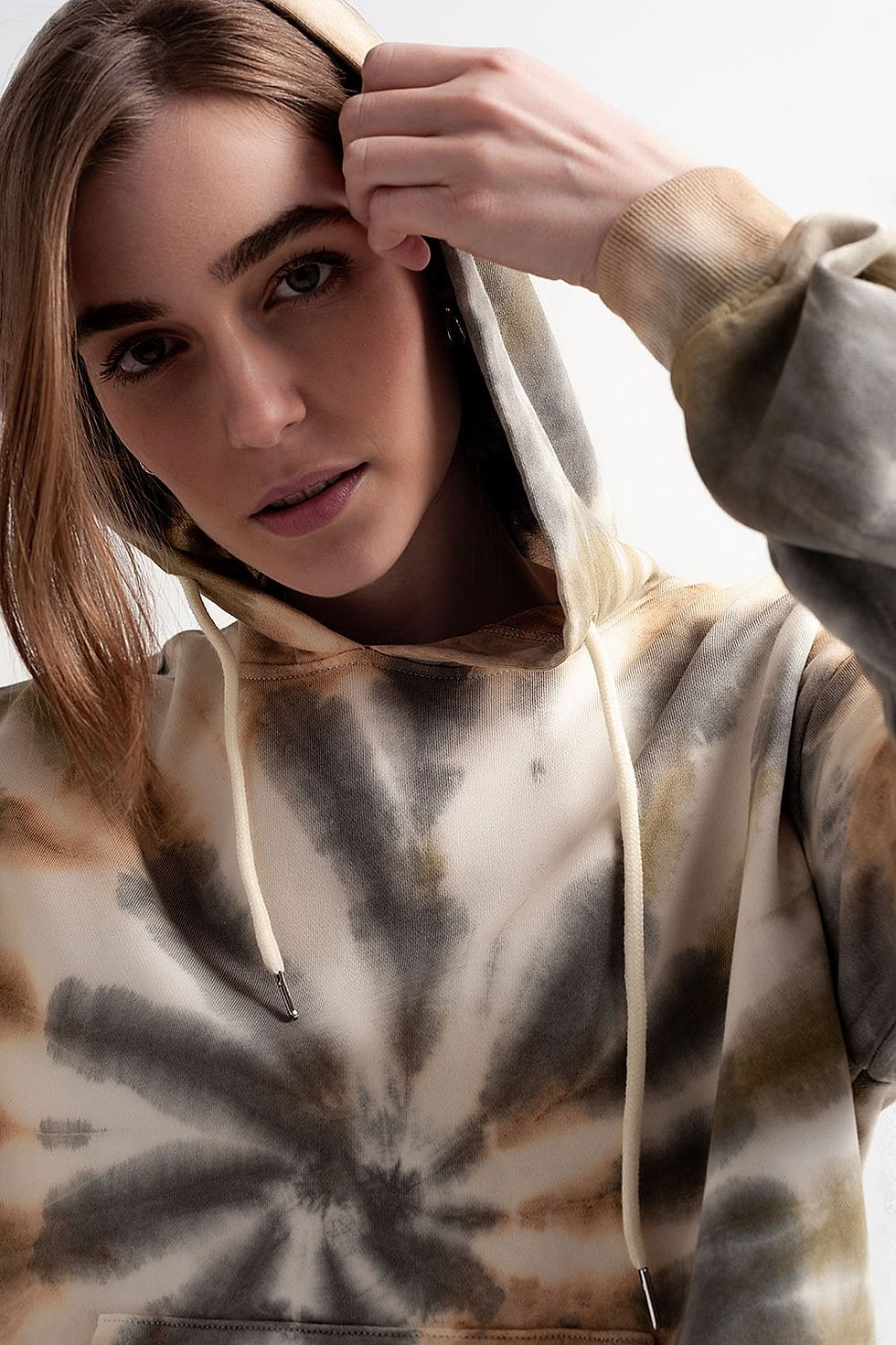Thumbnail: Co-Ord Sweatshirt in Bleach Tie Dye