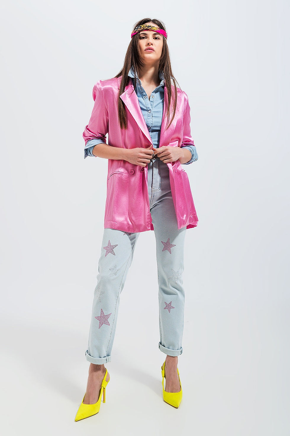 Thumbnail: Satin Blazer in Pink