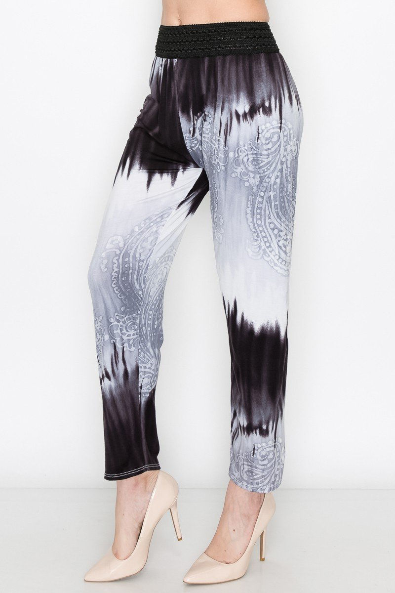 Thumbnail: Grey Tie Dye Print Pants