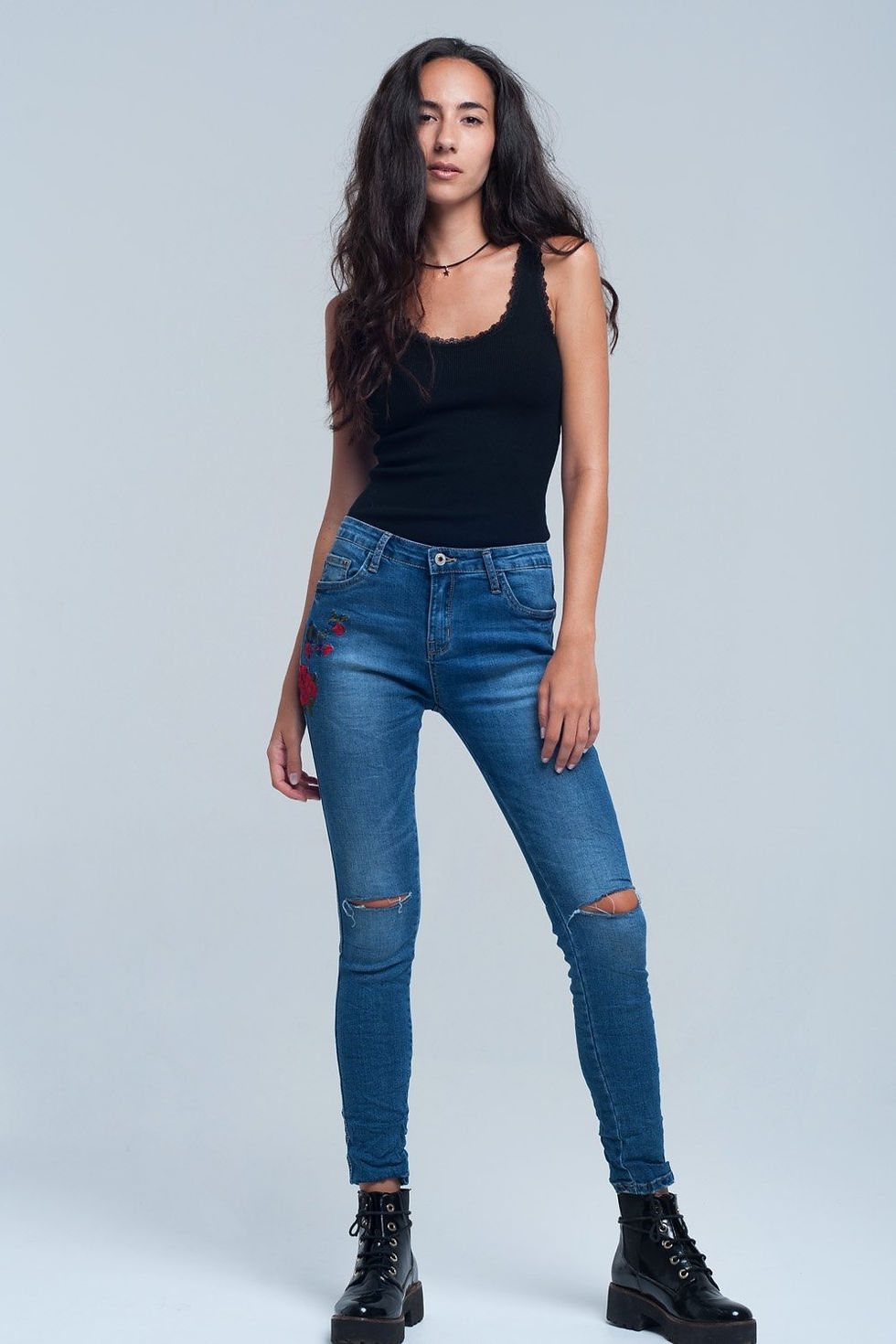 Thumbnail: Skinny Jean Embroidered Detail