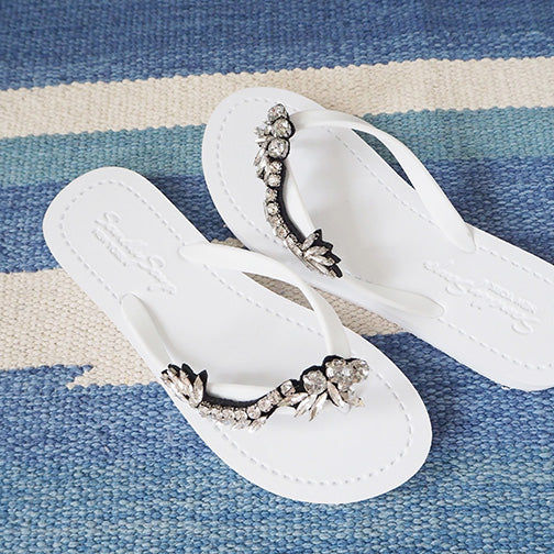 Thumbnail: Nomad - Rhinestone Flat Flip Flops Sandal