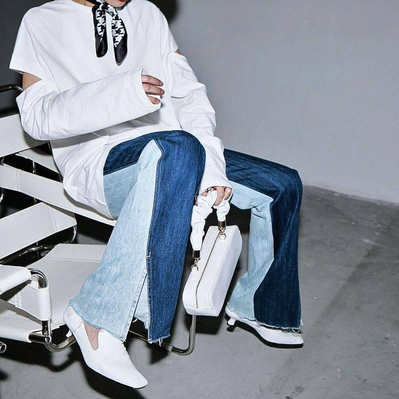 Thumbnail: Sawako Loose Denim Wide Leg Pants