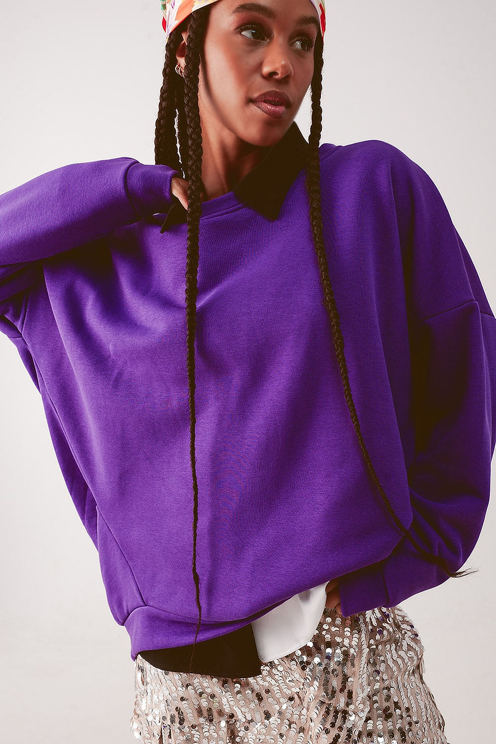 Thumbnail: Oversized Sweatshirt in Purple