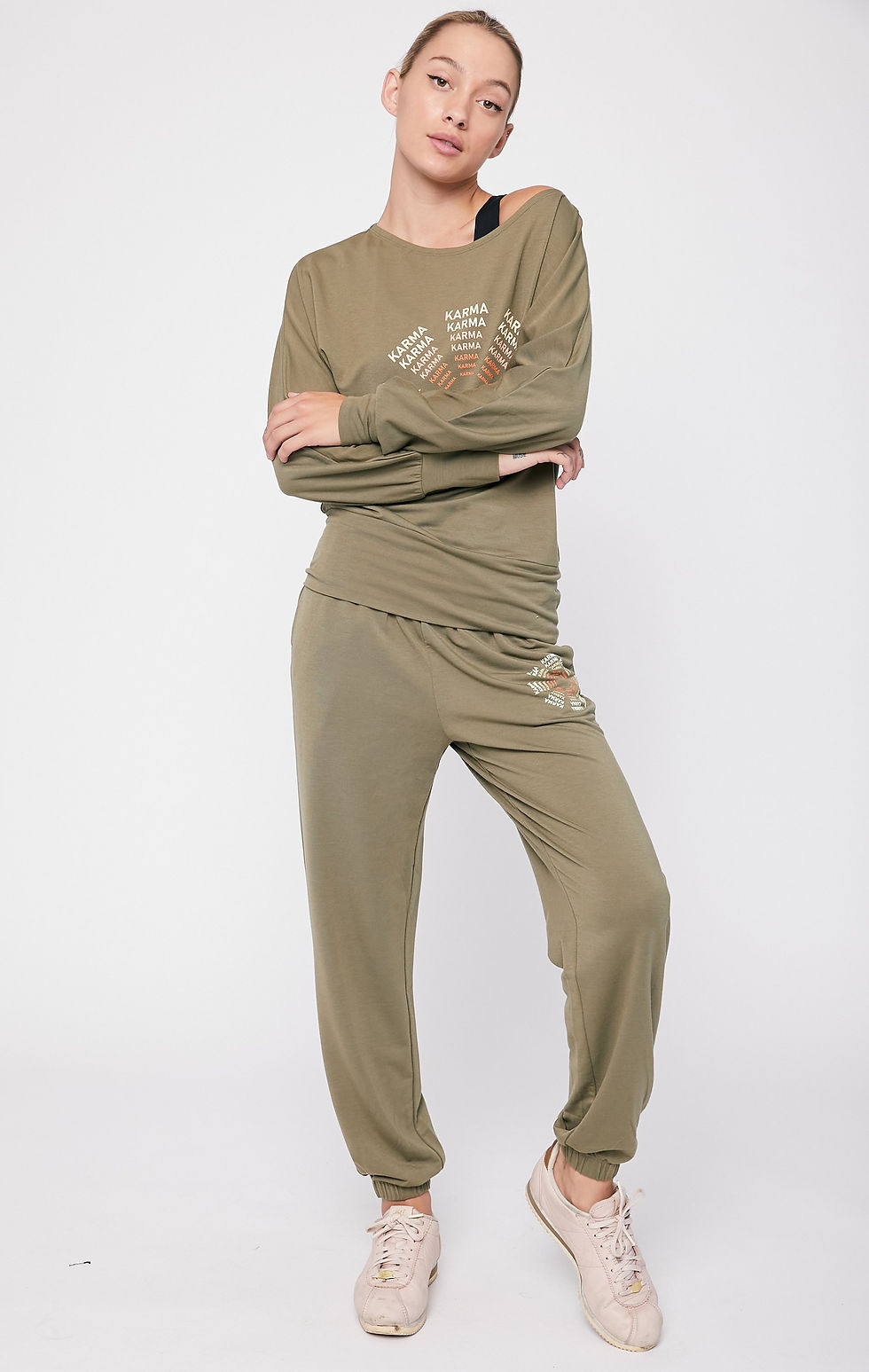 Thumbnail: Karma Graphic Viscose Blend Sweatpants