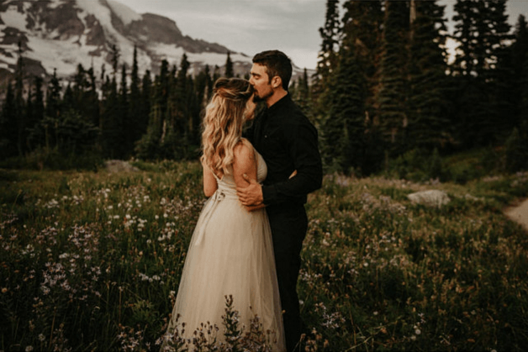 Thumbnail: Champagne Wrap Maxi Tulle Dress 1053