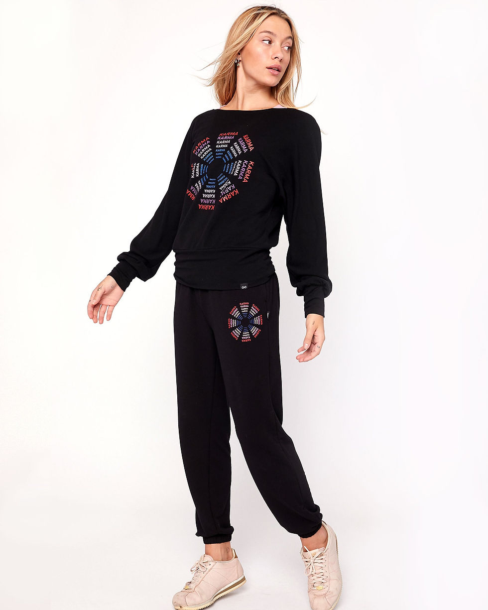 Thumbnail: Karma Graphic Viscose Blend Sweatpants