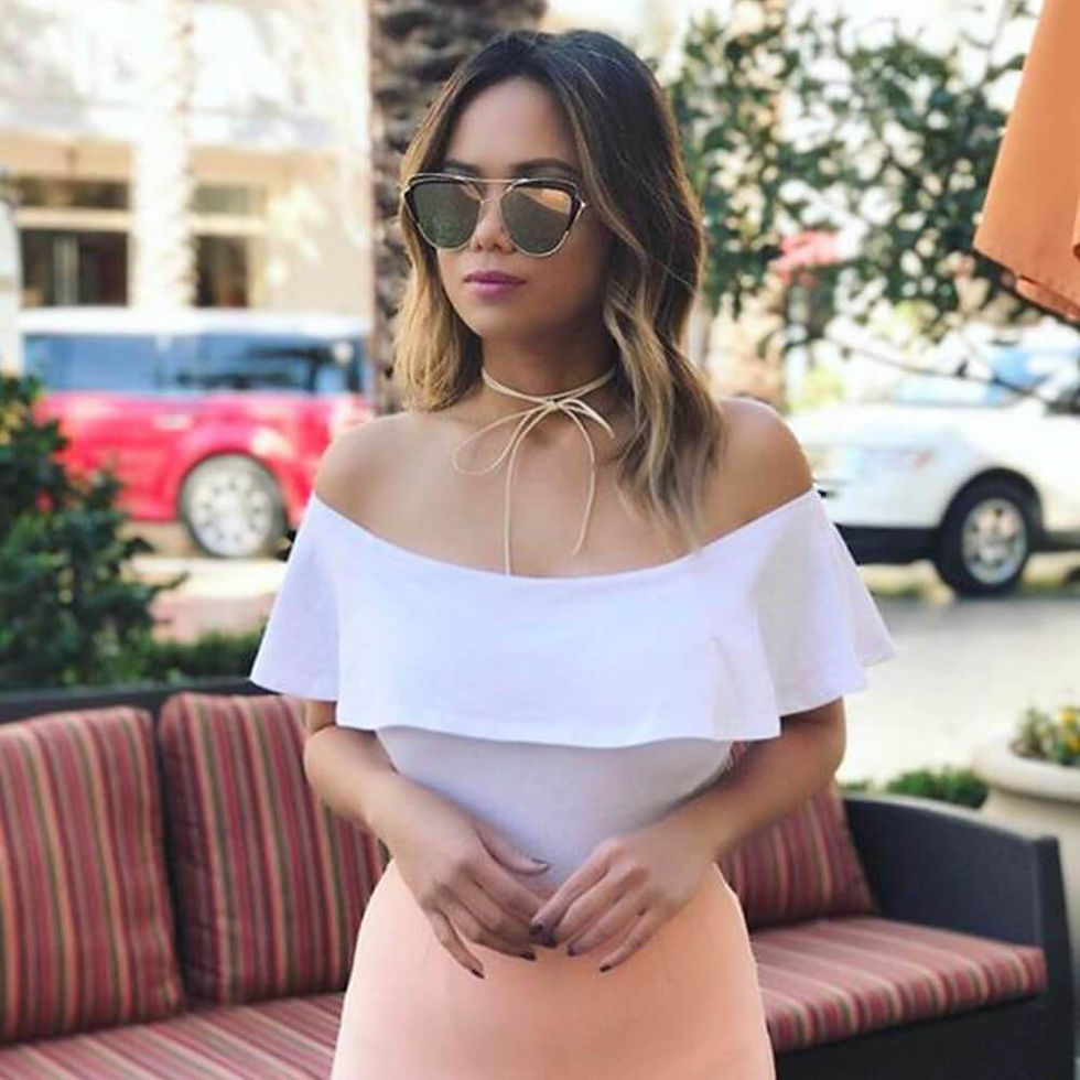 Thumbnail: GALVESTON | Women's Brow Bar Mirrored Lens Cat Eye Sunglasses