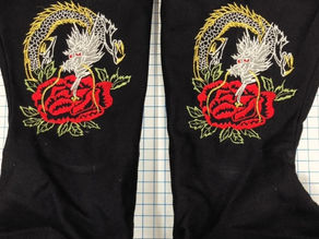 地下足袋　刺繍