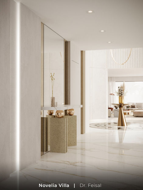 Entrance Corridor Staircase, Novelia — interior design by Atelier Vèno