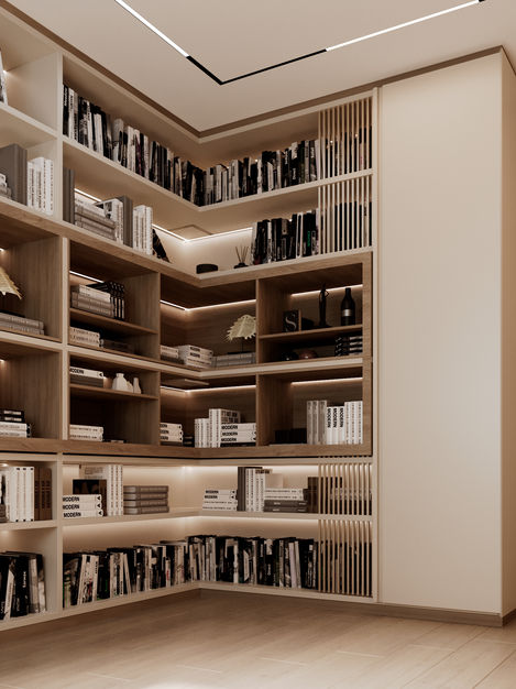 Study, Élan Vitae — interior design by Atelier Vèno