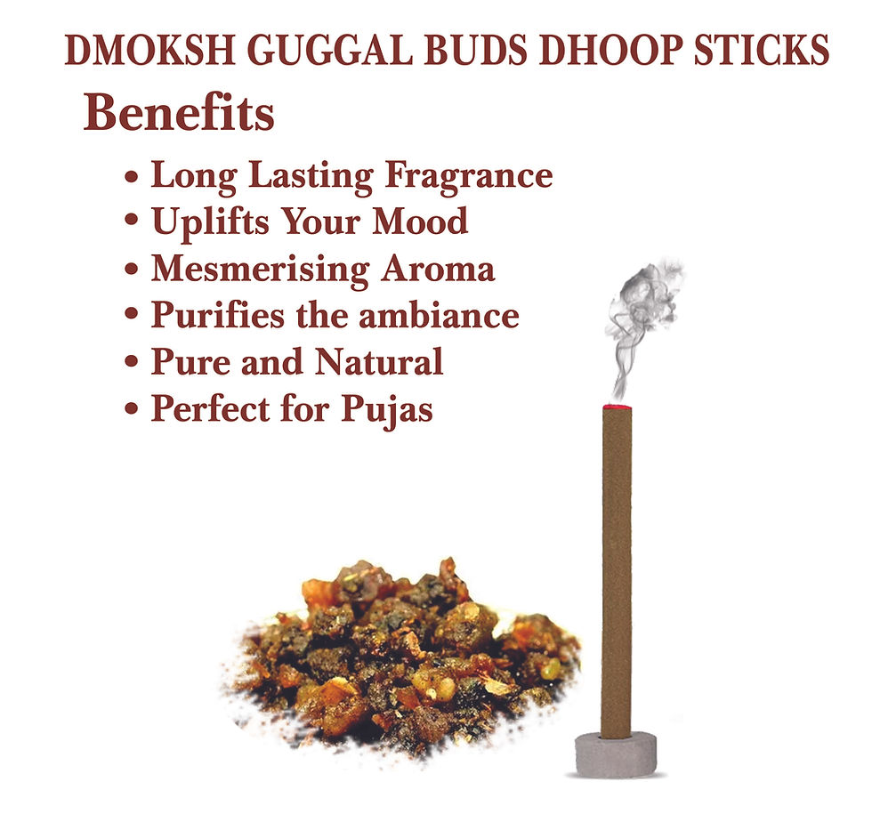 Thumbnail: Fragrance Guggal Flavor Dhoop Sticks With Holder( bamboo less)less)