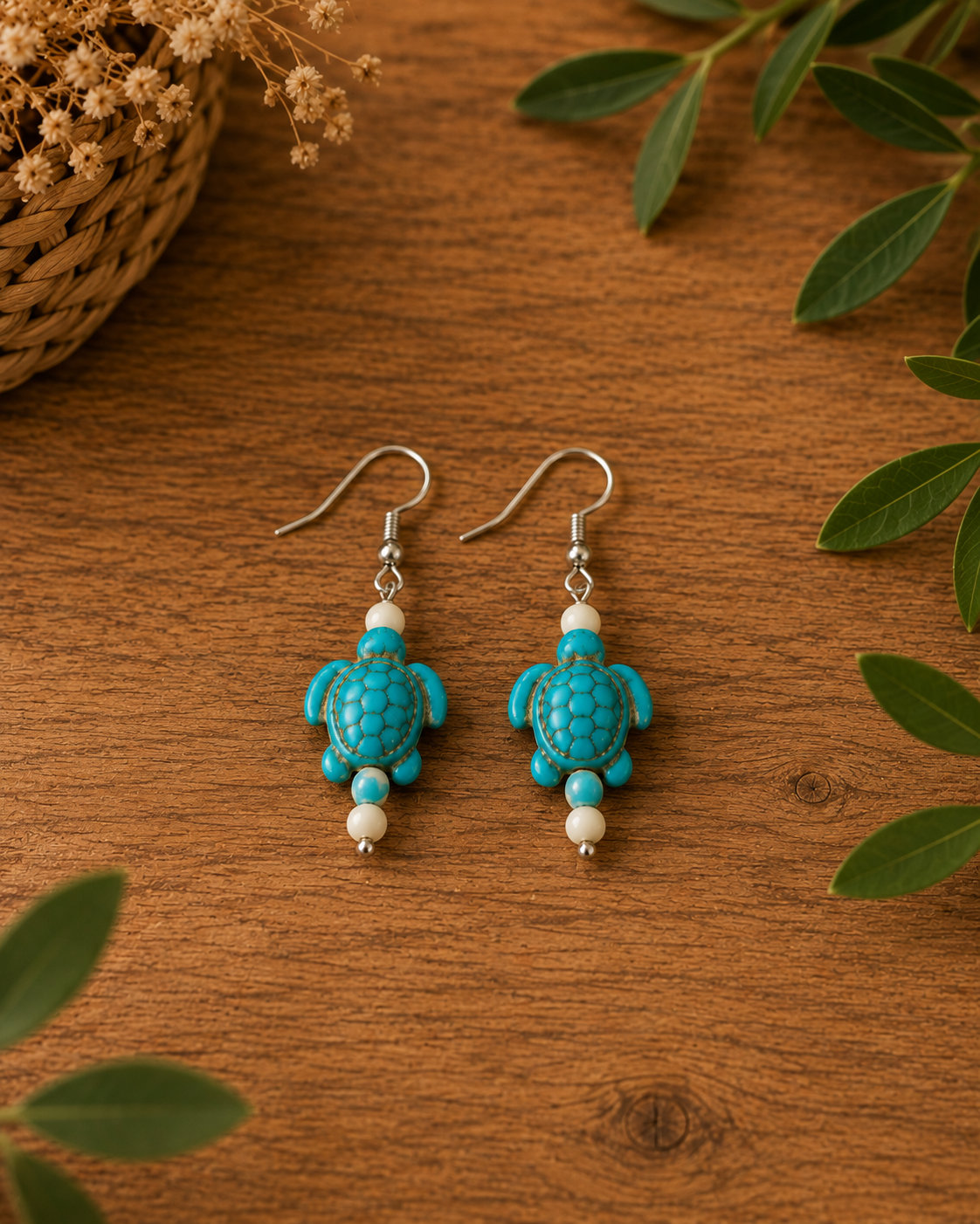 Pendientes Artesanales Tortuga