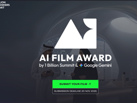 six days left to submit their entries for the world's largest AI Film Award, powered by Google Gemini and launched by the 1 Billion Followers Summit. The award offers a life-changing grand prize of US$1 million. The final deadline for submissions is 20 November 2025.