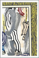 Roy Lichtenstein, Painting on Blue and Yellow Wall, print for sale