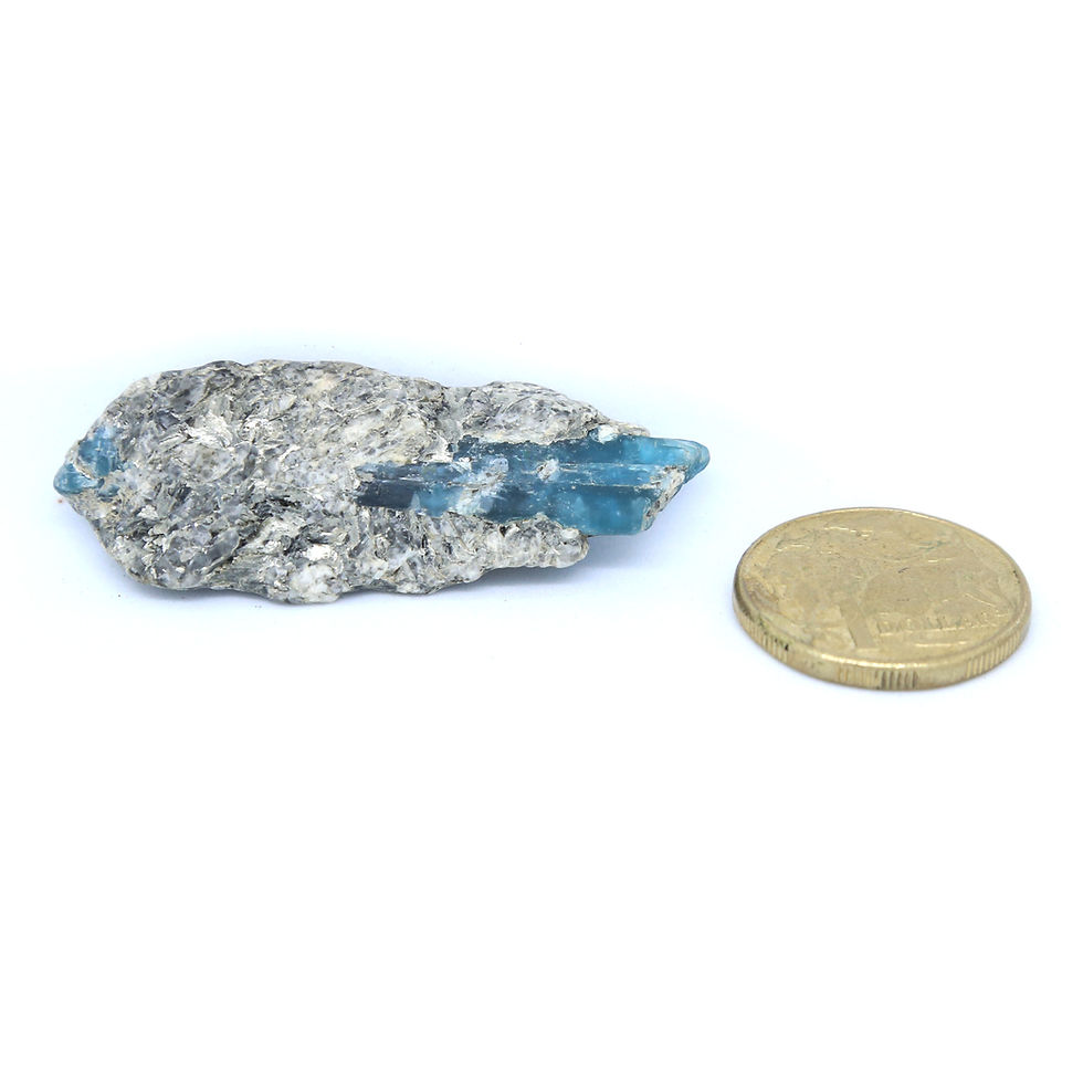 Thumbnail: Ocean Kyanite Specimen with Biotite Mica host- Harts Range