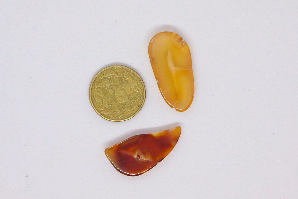 Thumbnail: Set of two Carnelian Cabochon - From Cooroy QLD