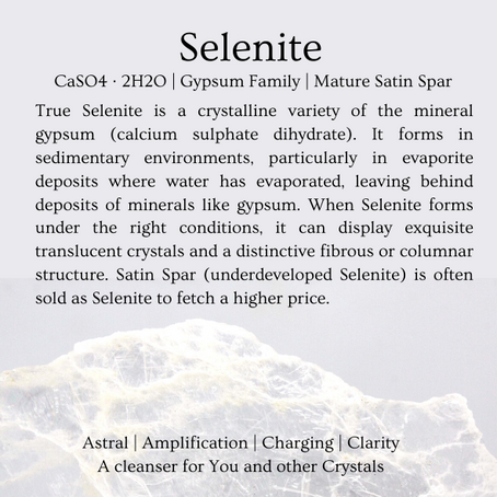 Selenite / Satin Spar - CaSO4·2H2O
